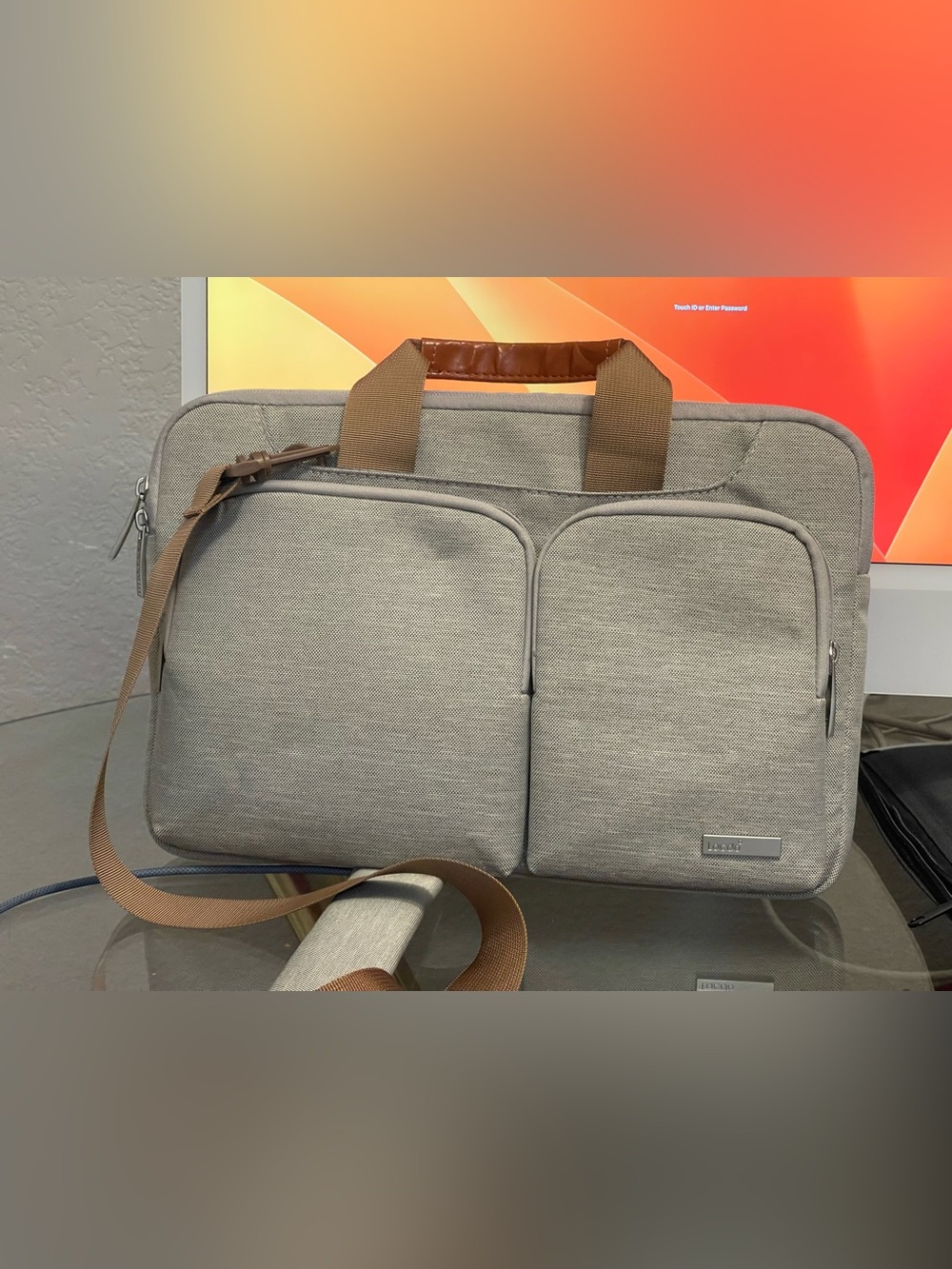Lacdo 360° Protective Laptop Shoulder Bag, 16 inch Computer Bag for 16 inch MacB